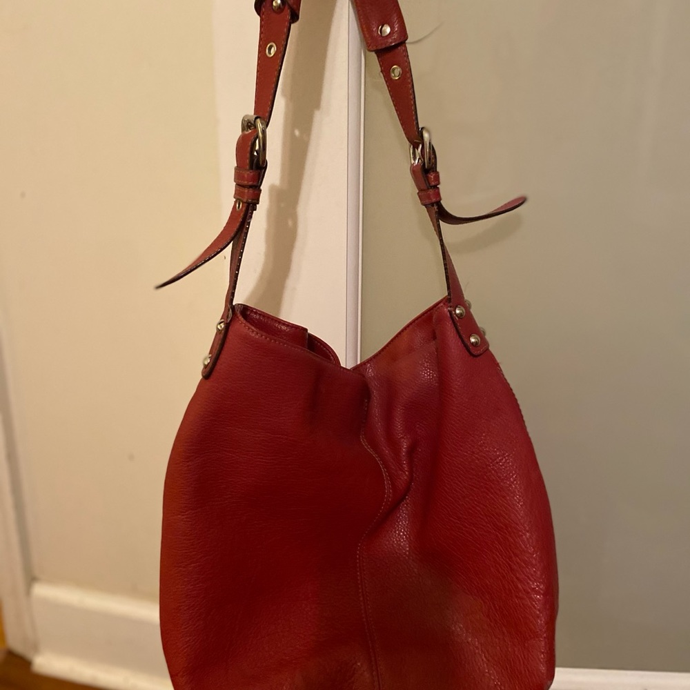 Red Tignanello leather bag in excellent condition